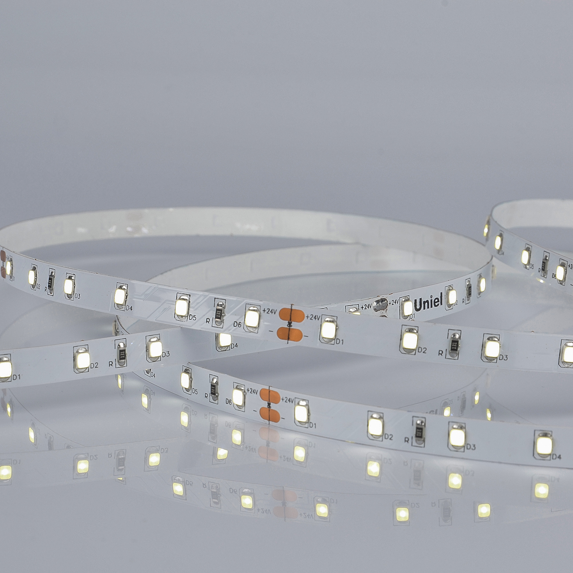 ULS-2835-60LED/m-8mm-IP20-DC24V-6W/m-5M-DW катушка в герметичной упаковке