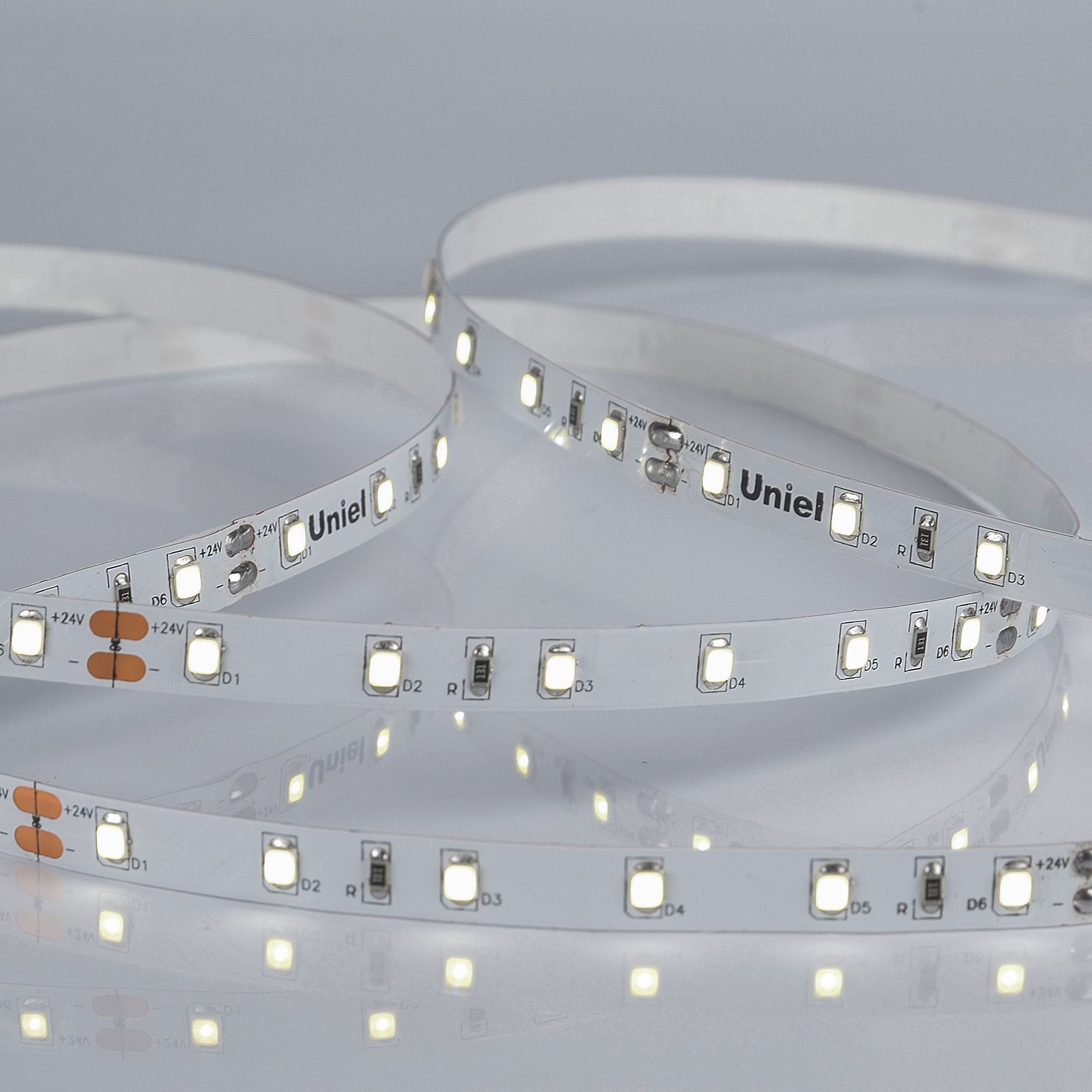 ULS-2835-60LED/m-8mm-IP20-DC24V-6W/m-5M-DW катушка в герметичной упаковке