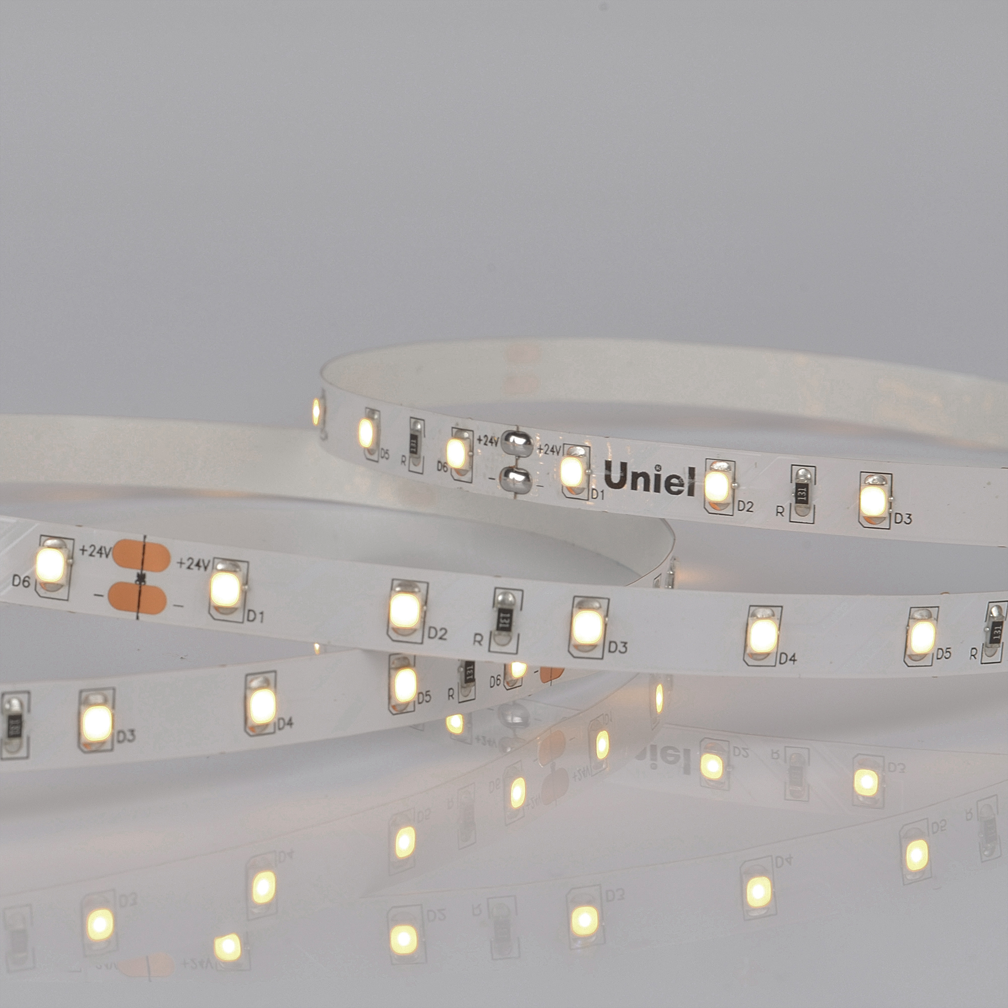 ULS-2835-60LED/m-8mm-IP20-DC24V-6W/m-5M-WW катушка в герметичной упаковке