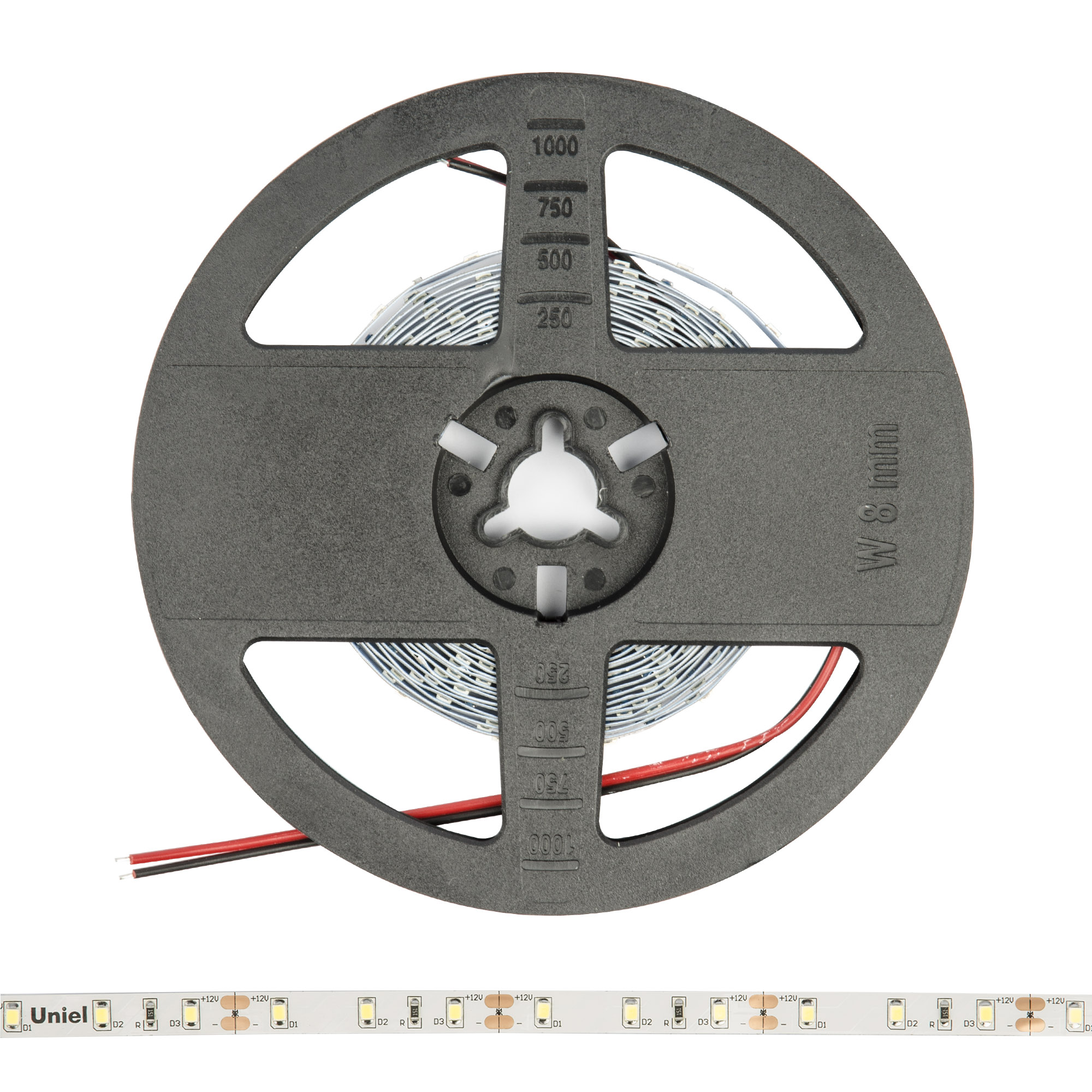ULS-M11-2835-60LED/m-8mm-IP20-DC12V-4,8W/m-4M-6500K PROFI катушка в герметичной упаковке