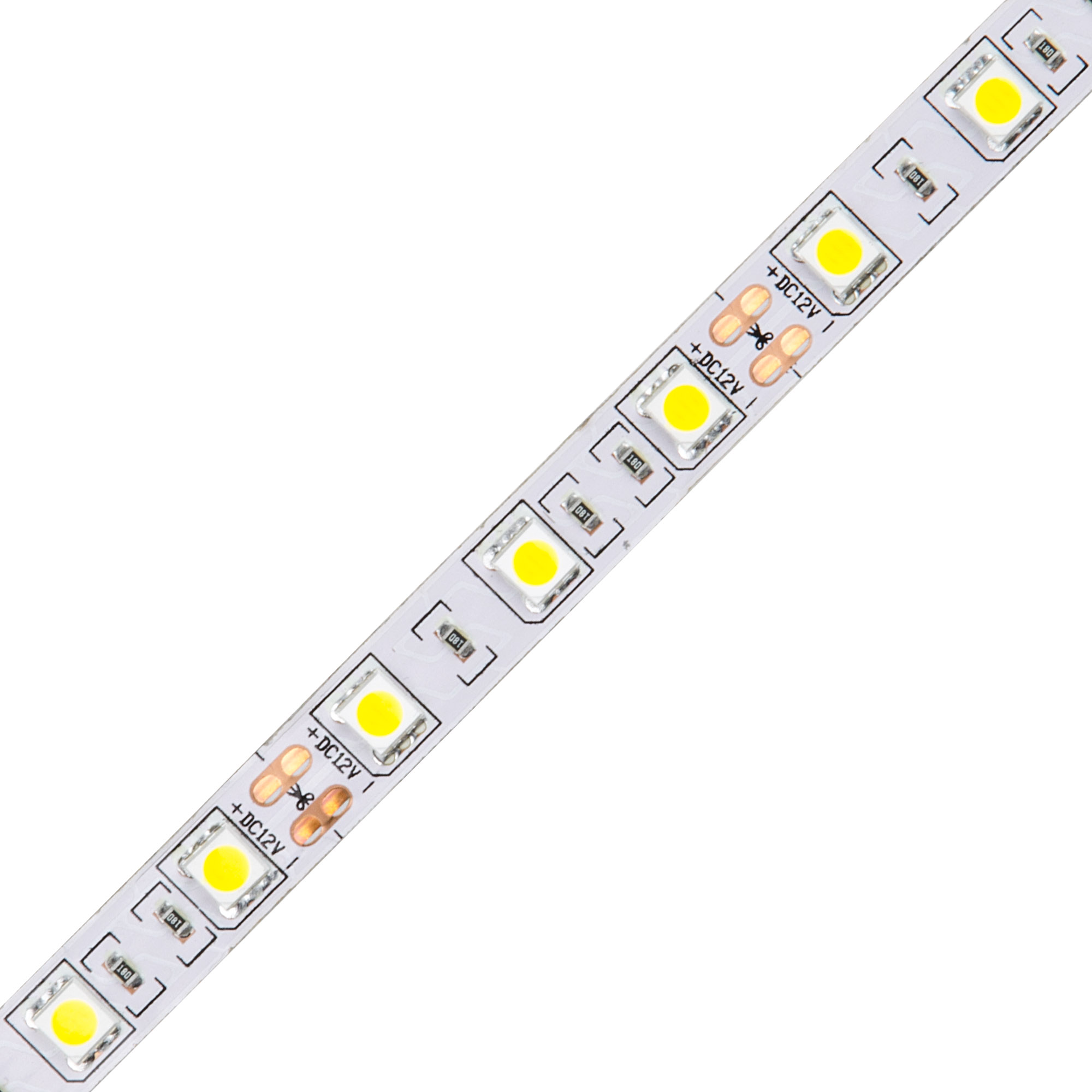 ULS-Q221 5050-60LED/m-10mm-IP20-DC12V-14,4W/m-5M-6500K катушка в герметичной упаковке