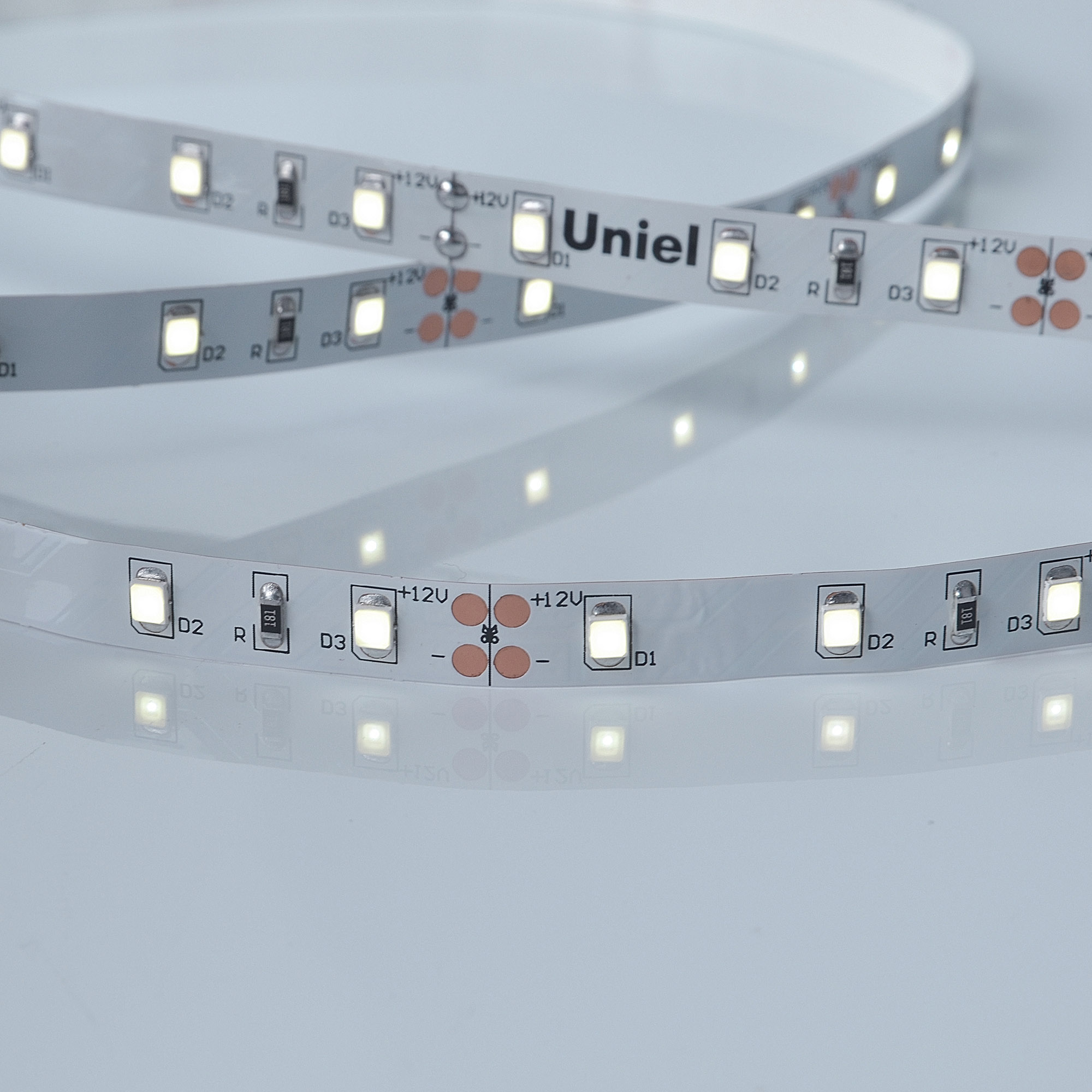 ULS-M11-2835-60LED/m-8mm-IP20-DC12V-4,8W/m-5M-6500K PROFI катушка в герметичной упаковке