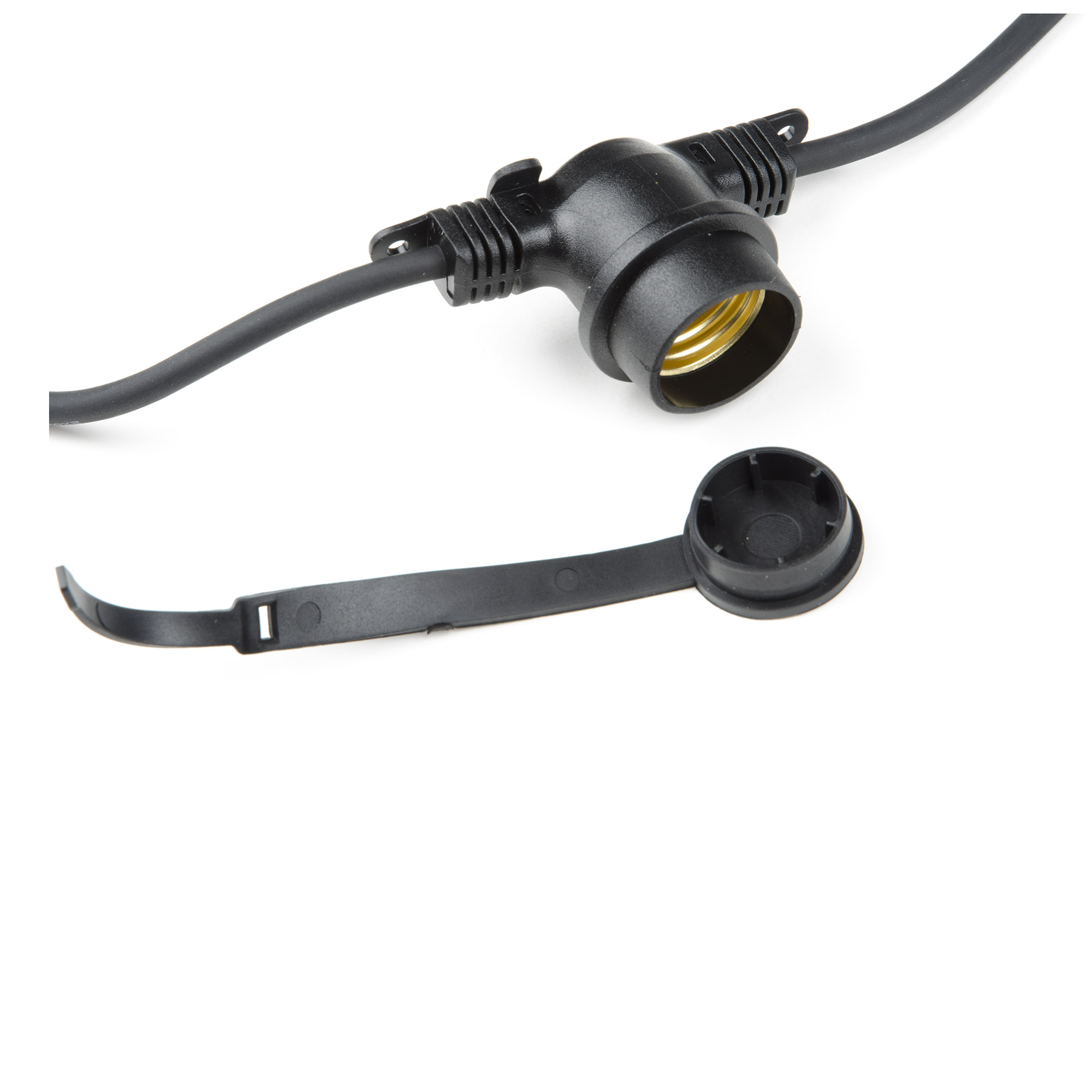 UDL-K121 10/E27/5M 5C IP65 BLACK BELT-LIGHT